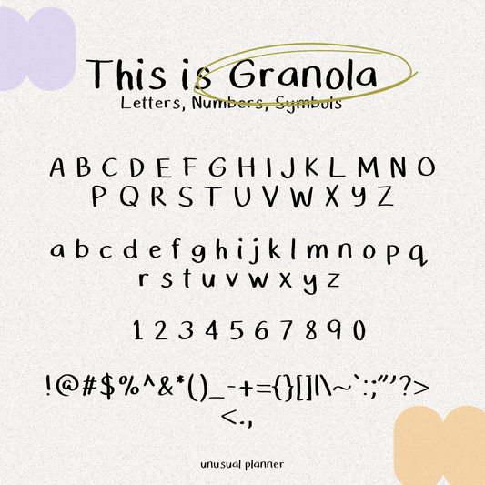 Granola Handwritten Font