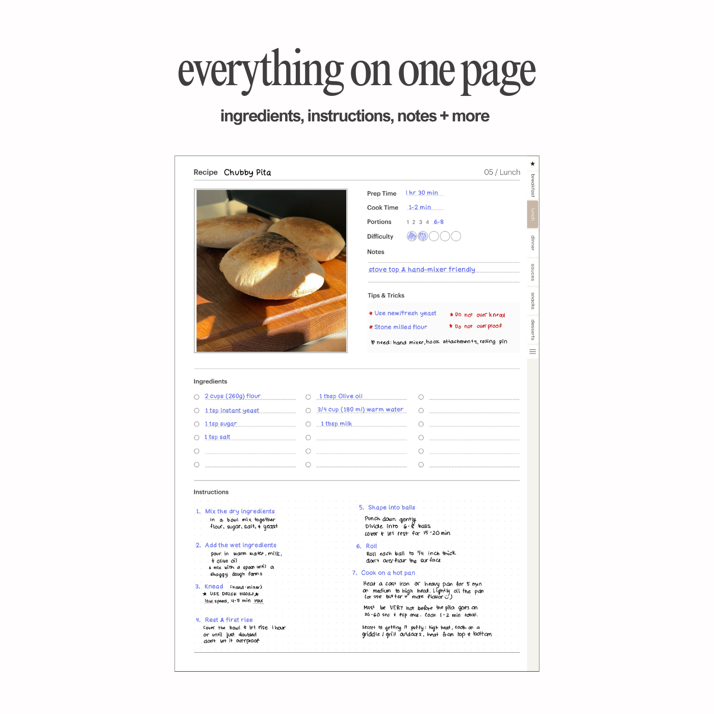 Create-your-own Cookbook | Recipe Book