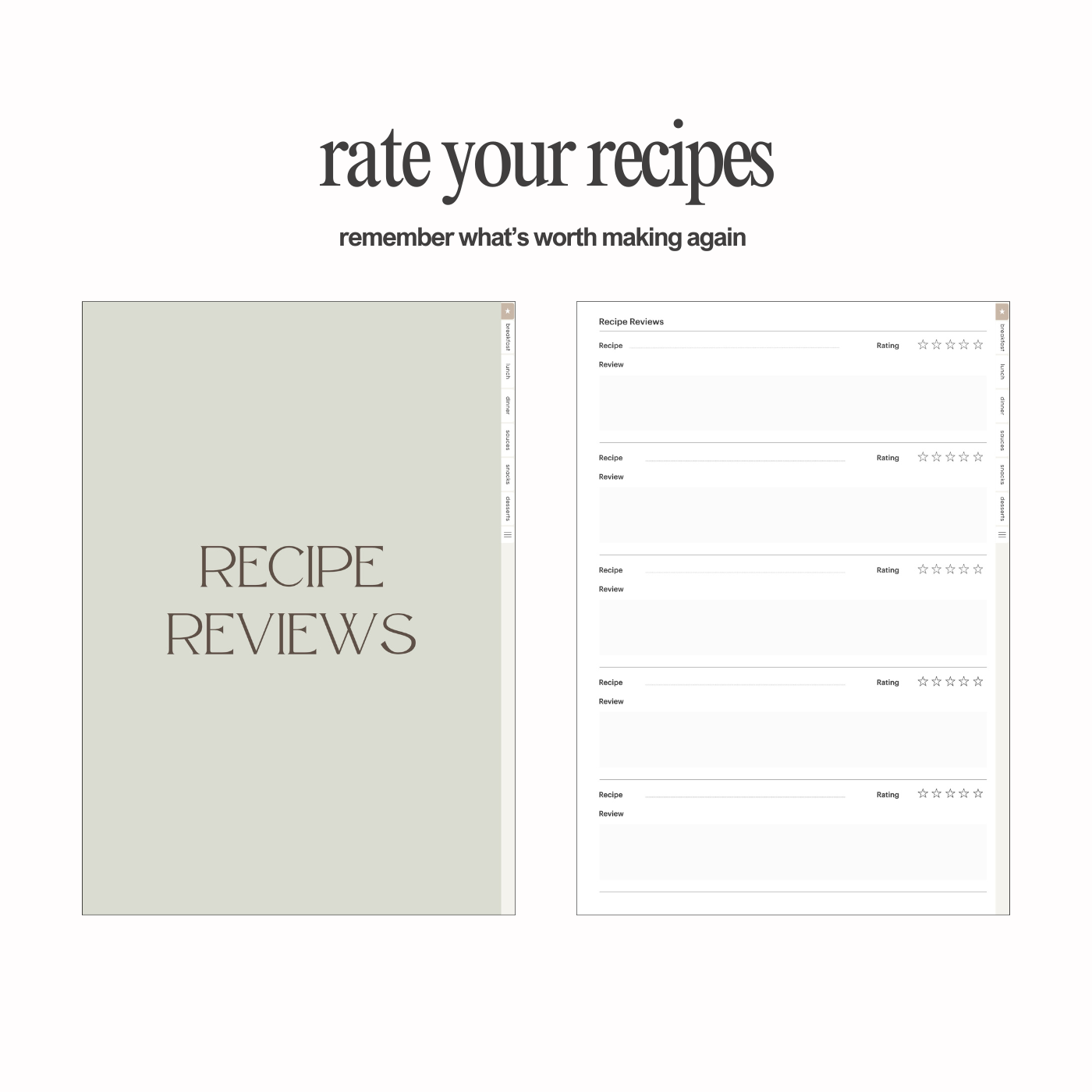 Create-your-own Cookbook | Recipe Book