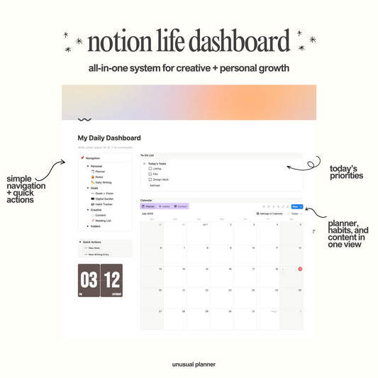 2025 Notion Life Dashboard