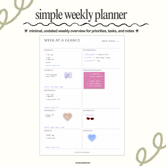 Simple Weekly Planner