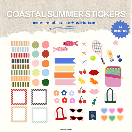 Coastal Summer Sticker Pack